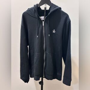 Original Penguin Black Full-Zip Hooded Sweater